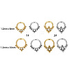 316L Surgical Stainless Steel Micro Pave Clear Cubic Zirconia Nose Rings WG1C8D8-08-3