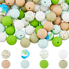 8 Styles Silicone Focal Beads SIL-SC0002-21-1