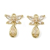 Brass Micro Pave Cubic Zirconia Pendants KK-C107-18A-G-1