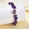 Natural Gemstone & Non-magnetic Synthetic Hematite Beaded Stretch Bracelets BJEW-JB14009-2
