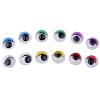 6 Color Half Round Plastic Eyes Cabochons KY-PH0002-B-4