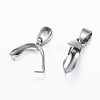 Tarnish Resistant 304 Stainless Steel Pendant Pinch Bails STAS-G179-09P-2