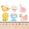Animal Opaque Resin Cabochons RESI-B043-01-3