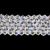 Transparent Electroplate Glass Beads Strands EGLA-A039-T6mm-L13-1