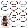 12Pcs 6 Colors Polyester Cord Braided Bracelets Women BJEW-TA0001-23-1
