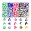 385Pcs 15 Style ABS Plastic Imitation Pearl & Transparent Crackle Acrylic Beads OACR-YW0001-46-1