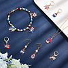 12Pcs 6 Style America Style Alloy Enamel Star Charms Locking Stitch Makers HJEW-PH01588-4