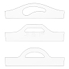 DICOSMETIC 3Pcs 3 Styles Transparent Acrylic Router Templates DIY-DC0002-75-1