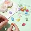 14Pcs 7 Colors Spray Painted Alloy Beads with Glitter Sheet FIND-CJ0003-39-4