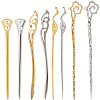 16Pcs 8 Styles Chinese Style Alloy Crane Hair Sticks OHAR-SC0002-98-1