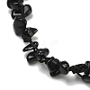 Chip Natural Obsidian Beaded Anklets AJEW-PH01371-08-2