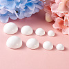 120Pcs 4 Styles Spray Painted White Wood Cabochons WOOD-TA0001-52-19