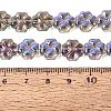 Baking Paint Electroplate Transparent Glass Beads Strands EGLA-Q136-04A-11-4