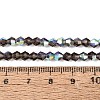 AB Color Plated Transparent Glass Beads Strands GLAA-G127-01-02U-2