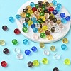 Faceted Rondelle Transparent Glass Beads GLAA-R152-10mm-M1-5