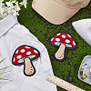 2Pcs Polyester Towel Embroidery Cloth Iron on Patches PATC-FG0002-46B-5