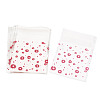 2 Bags Flower Printed OPP Cellophane Self Seal Bags OPC-TADJ0001-01-2