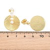 Brass with ABS Imitation Pearl Stud Earrings KK-CBAD104-02G-5