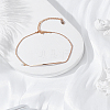 1Pc Stainless Steel Chain Anklet for Women AJEW-LP0006-48A-G-3