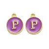 Golden Plated Alloy Enamel Charms LS-ENAM-Q437-12P-1