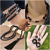 2 Strands 2 Styles Natural Black Onyx(Dyed & Heated) Beads Strands G-TA0003-52-8mm-9