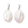 Natural Baroque Keshi Pearl Pendants PALLOY-JF05420-1