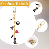 2Pcs 2 Styles Alloy Enamel Pendant Decorations HJEW-BM0001-46C-6