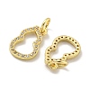 Brass Micro Pave Cubic Zirconia Pendants KK-L075-015LG-2