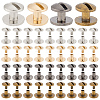 40Sets 4 Colors Alloy Screw Clasps BUTT-PH0001-30B-1