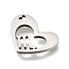 201 Stainless Steel Pendants STAS-A116-01P-08-2