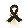 Awareness Ribbon Alloy Enamel Lapel Pins for Backpack Clothes JEWB-N009-03G-1
