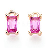 Brass Cubic Zirconia Charms X1-KK-S350-367M-1