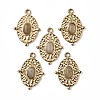 PVD Vacuum Plating 201 Stainless Steel Natural Labradorite Pendants STAS-C064-VC916-1