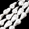 Electroplated Glass Shell Pearl Beads Strands BSHE-B009-B01-13x21mm-1