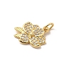 Brass Micro Pave Cubic Zirconia Pendants KK-A266-28G-2