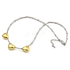 Rack Plating Brass Bib Necklaces for Women NJEW-C059-09G-02-1