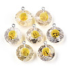 Transparent Epoxy Resin Pendants CRES-N025-11C-1