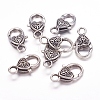 Tibetan Style Heart Lobster Claw Clasps LF014Y-1