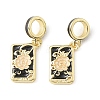 Brass Enamel European Dangle Charms KK-CBA6938-14G-01-1