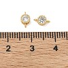 SHEGRACE Brass Pave Clear Cubic Zirconia Flat Round Connector Charms XGRQ3D618-499G-3