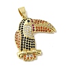 Brass Micro Pave Cubic Zirconia Pendants KK-C058-11G-1