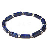 Natural Lapis Lazuli Beads Stretch Bracelets for Men BC6173-5-1