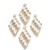 Brass Micro Pave Cubic Zirconia Pendants KK-S354-143-NF-2