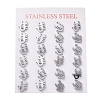 Tarnish Resistant 304 Stainless Steel Stud Earrings EJEW-H368-32P-3