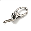 Tibetan Style 316 Surgical Stainless Steel Fittings with 304 Stainless Steel Key Ring FIND-Q101-16AS-2