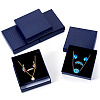 5Pcs Rhombus Textured Cardboard Jewelry Packing Boxes with Sponge Inside CBOX-TA0001-18C-1