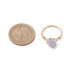 Handmade Polymer Clay Rhinestone Finger Rings for Women RJEW-JR00920-02-3