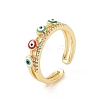 Brass Micro Pave Cubic Zirconia Open Rings RJEW-J017-VC275-1