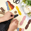 8 Bags 8 Colors Cowhide Purse Suspension Clasps Bag Strap Connector Fabric PURS-CL0001-04B-3