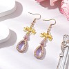 Alloy Glass Earrings EJEW-MZ00313-02-2